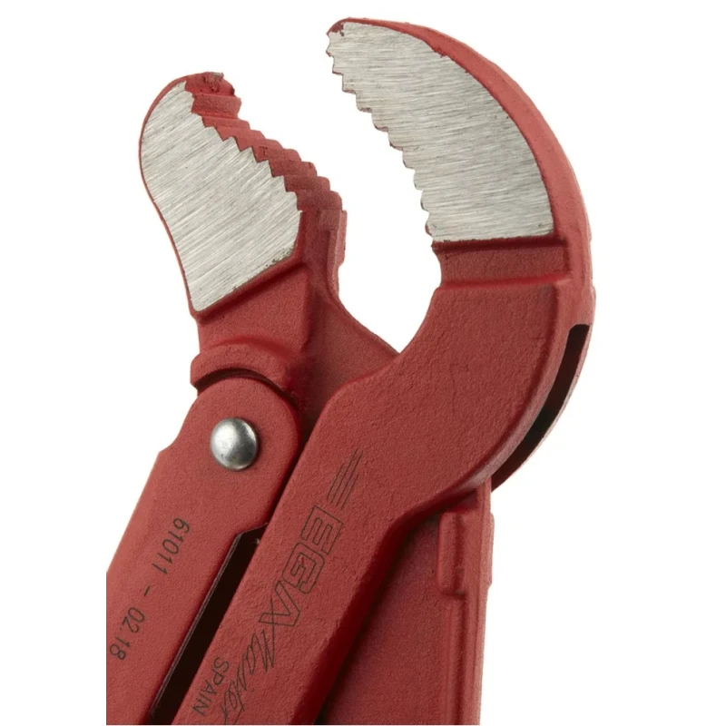 Ega-Master Pipe Wrench 25.4 mm Jaw Capacity, 330 mm Overall Length, Metal Handle, Chrome Vanadium Steel, VDE 1000V 61011