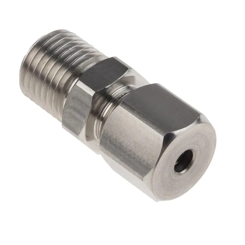RS PRO Stainless Steel Compression Fitting for Use with Thermocouple or PRT Probe 1/4 BSP Thread 4mm Probe Diameter 178-0961