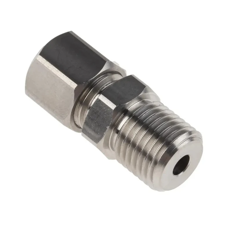 RS PRO Stainless Steel Compression Fitting for Use with Thermocouple or PRT Probe 1/4 BSP Thread 4mm Probe Diameter 178-0961