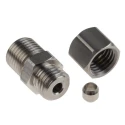 RS PRO Stainless Steel Compression Fitting for Use with Thermocouple or PRT Probe 1/4 BSP Thread 4mm Probe Diameter 178-0961