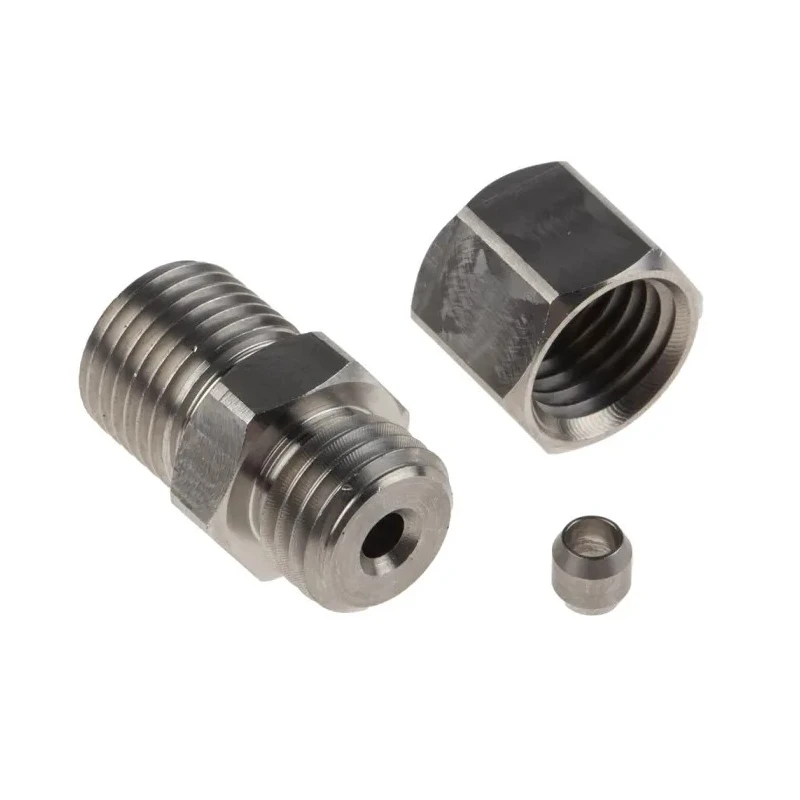 RS PRO Stainless Steel Compression Fitting for Use with Thermocouple or PRT Probe 1/4 BSP Connector 3.175 mm Probe 178-0962