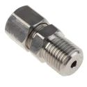 RS PRO Stainless Steel Compression Fitting for Use with Thermocouple or PRT Probe 1/4 BSP Connector 3.175 mm Probe 178-0962