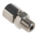 RS PRO Stainless Steel Compression Fitting for Thermocouple or PRT Probe 1/8BSPT Connector Size 4mm Probe Diameter 178-0963