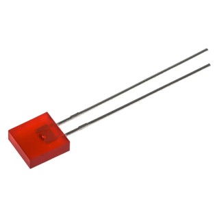 Broadcom Red Rectangular Through Hole LED 1.9 V, 90mA, 2-Pin HLMP-0301