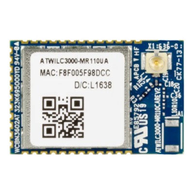 Microchip 3.6V WiFi Module IEEE 802.11 b/g/n, Bluetooth 5, SDIO SPI Interface ATWILC3000-MR110CA