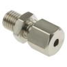 RS PRO Stainless Steel Male Compression Fitting for Thermocouple Sensors 3.175mm Probe Diameter 178-0968