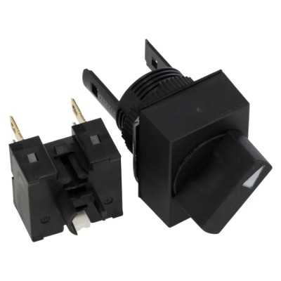 Omron Knob Selector Switch DPDT 2 Positions 16 mm Cutout Diameter IP65 Rated A165S-J2M-2