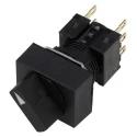 Omron Knob Selector Switch DPDT 2 Positions 16 mm Cutout Diameter IP65 Rated A165S-J2M-2