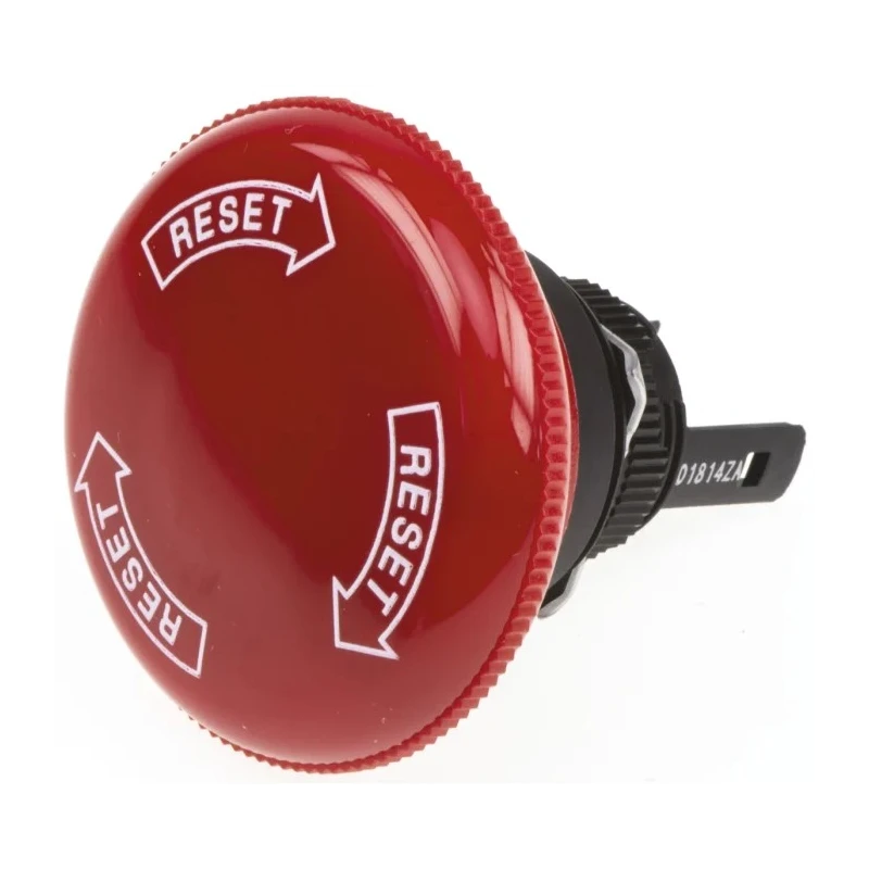 Omron Emergency Stop Push Button Panel Mount, DPST Contact Configuration, IP65 Rated, 250V AC/DC A165E-M-02