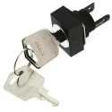 Omron IP65 Sealed Key Switch DPDT 5A 12V AC Latching Flat Key Rectangular Bezel 