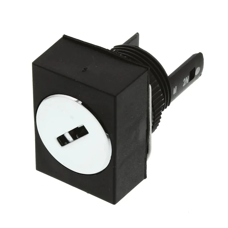 Omron IP65 Sealed Key Switch DPDT 5A 12V AC Latching Flat Key Rectangular Bezel 