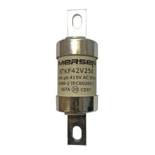 Mersen 250A Bolted Tag Fuse B3 415V ac High-Speed 111 mm Fixing Centres Z226319 / BTKF42V250