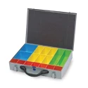RS PRO Steel Transit Case with Foam Lined Lid, Lockable, Dividers, Grey 178-3360