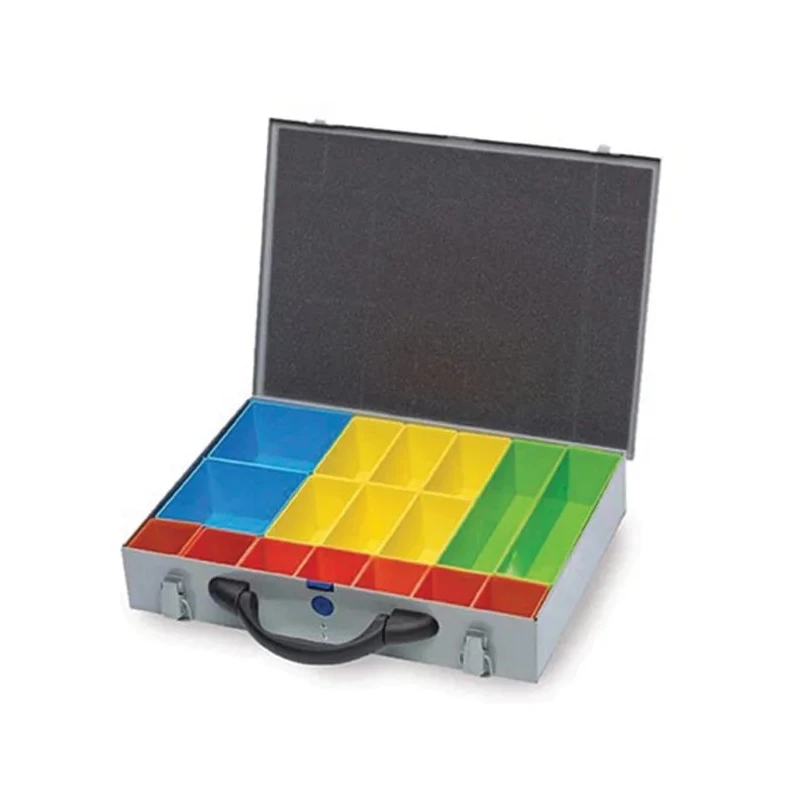 RS PRO Steel Transit Case with Foam Lined Lid, Lockable, Dividers, Grey 178-3360