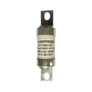Mersen 100A Bolted Tag Fuse A4 690V AC Offset Tag fuse-links gG 690VAC/460VDC T1006612 / BTCP69V100
