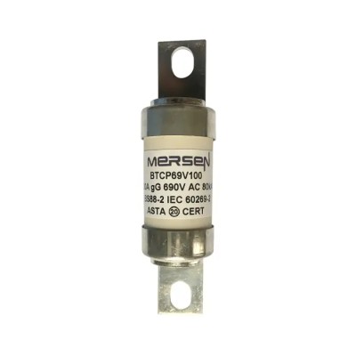 Mersen 100A Bolted Tag Fuse A4 690V AC Offset Tag fuse-links gG 690VAC/460VDC T1006612 / BTCP69V100