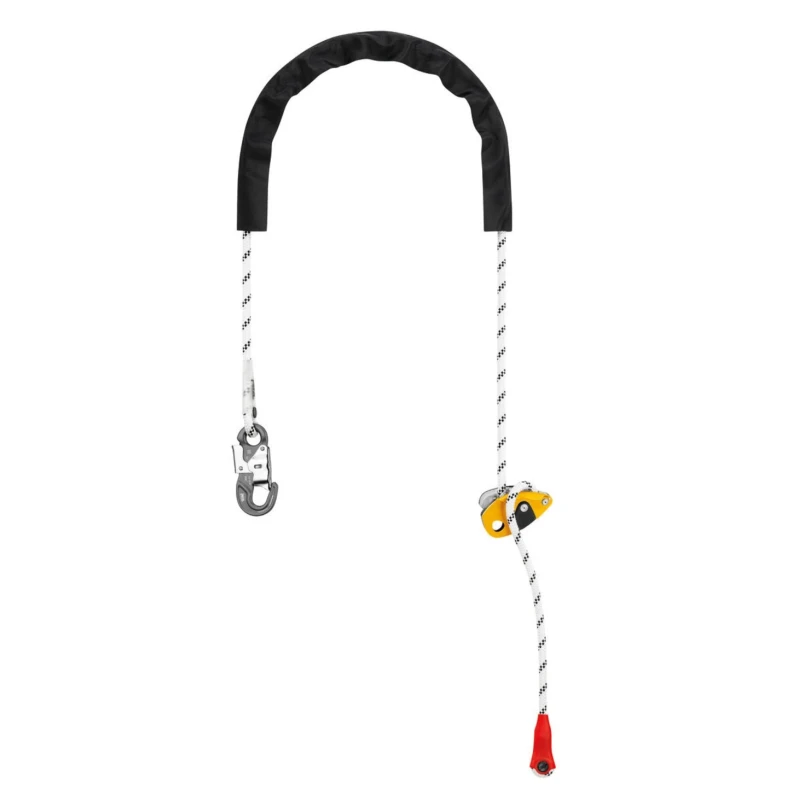 Petzl Adjustable Work Positioning Lanyard 3 m Single Leg Polyester with Eashook Locking Carabiner L052BA01