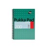 Pukka A5 Size Wirebound Notepad with 200 Ruled Sheets, Green Cover, Model JM021
