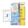 Avery White CD & DVD Laser Printable Self-Adhesive Labels, 117 mm, 25 Sheets L7676-25