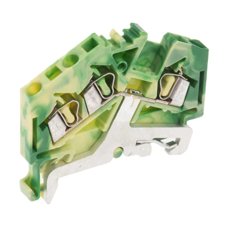 WAGO 280 Series Earth Terminal Block Yellow, Green 2.5mm² 4-Level Cage Clamp 280-637