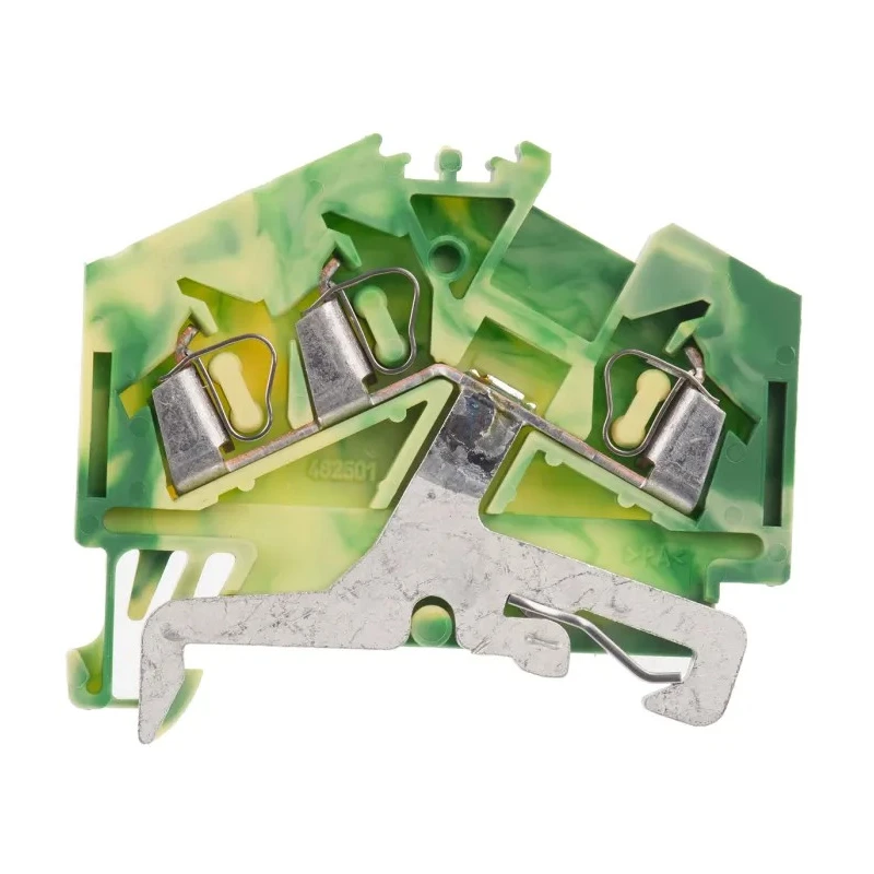WAGO 280 Series Earth Terminal Block Yellow, Green 2.5mm² 4-Level Cage Clamp 280-637