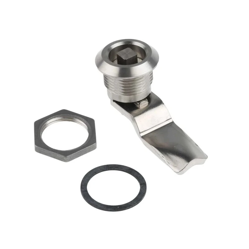 Steinbach & Vollman Stainless Steel Square Lock, 26 mm Panel-to-Tongue Depth, 20.2 x 20.2 mm Cutout, Key Unlock 341-0264