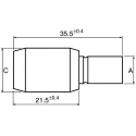 ITT Cannon Mini Sure-Seal Series Miniature Circular Connector 3 Contacts Socket Female Cable IP67 1200V 8A 120-8551-101