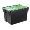 RS PRO 77L Green Polypropylene Attached Lid Container, 600 mm x 400 mm x 400 mm 178-3350