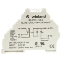 Wieland Flare Series Interface Relay, DIN Rail Mount, 24V DC Coil, SPDT Contact, 6A Switching Current, Silver 80.010.4100.0