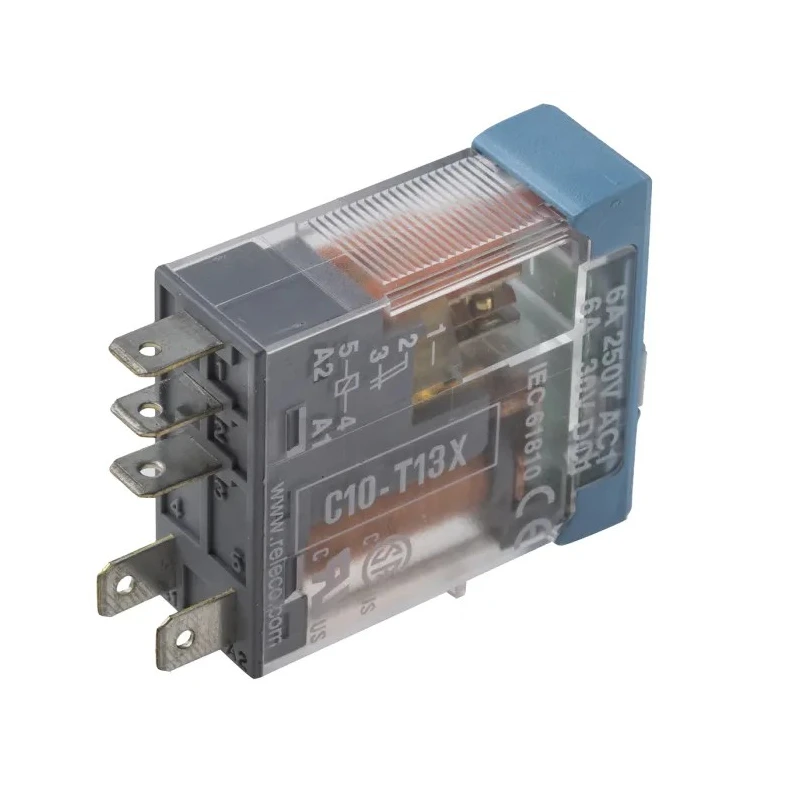 Releco Power Relay PCB Mount SPDT, 115V AC Coil Voltage, 6A Switching Current, Gold Plated Contact C10-T13 X / AC 115 V