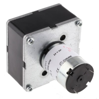 Crouzet Brushed Geared DC Motor 3W 24V DC 5Nm Torque 34rpm Speed 8mm Shaft Diameter Model 82867011
