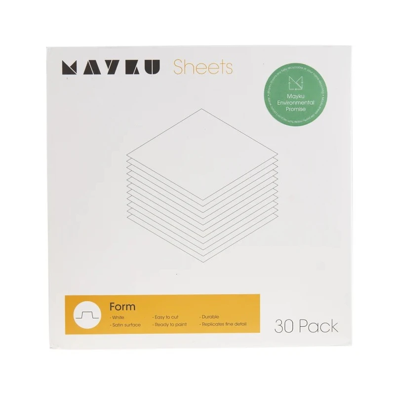 Mayku Sheets 200 x 200 mm Forming Bed Polyethylene Terephthalate-G (PETG) Material MFA180100AA