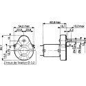 Crouzet Brushed Geared DC Geared Motor, 3 W, 24 V, 50 Ncm Torque, 143 rpm, 4 mm Shaft Diameter 82861017