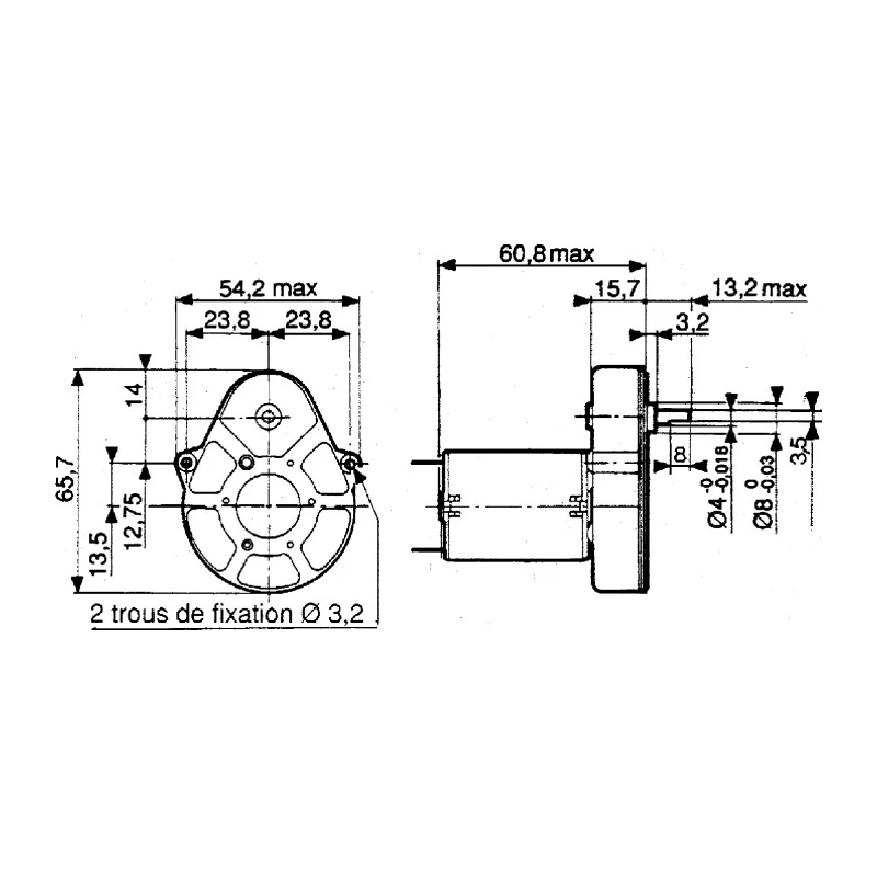 Crouzet Brushed Geared DC Geared Motor, 3 W, 24 V, 50 Ncm Torque, 143 rpm, 4 mm Shaft Diameter 82861017