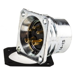Amphenol Socapex Circular Connector, 5 Contacts, Panel Mount, Socket, Female, IP67, Aluminium Housing, 380V, 25A, SL EF 25 D