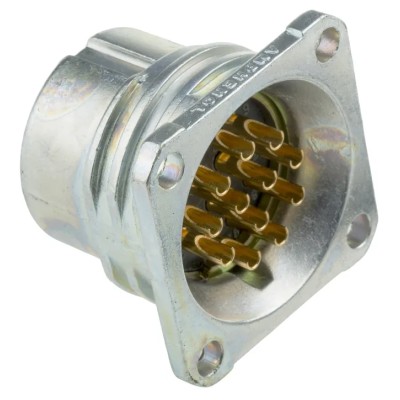 Amphenol Socapex Industrial Circular Connector 12 Contacts Panel Mount Socket Female IP67 Aluminium Housing SL EF 212 AF