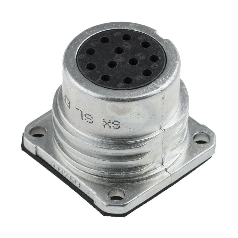 Amphenol Socapex Industrial Circular Connector 12 Contacts Panel Mount Socket Female IP67 Aluminium Housing SL EF 212 AF