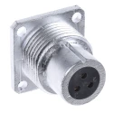 Amphenol Socapex Circular Connector Panel Mount Socket Female 3 Contacts 10A 280V Aluminium Housing IP67 SL61 SL EF 13 U