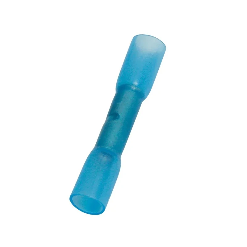 RS PRO Heat Shrink Splice Connector Blue Insulated 14 AWG Nylon Copper Contact Crimp 36mm 178-7185