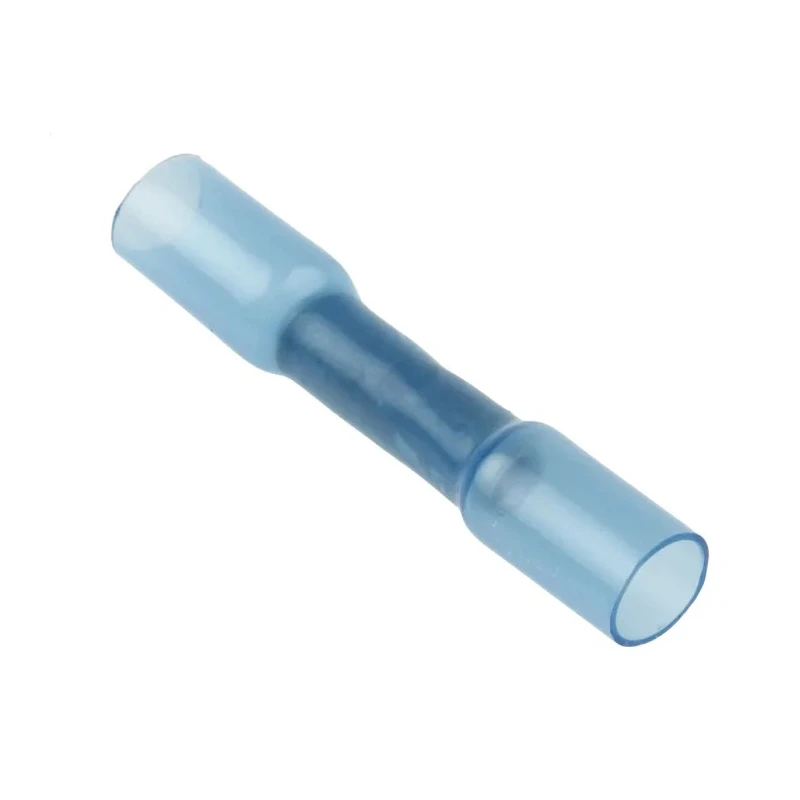 RS PRO Heat Shrink Splice Connector Blue Insulated 14 AWG Nylon Copper Contact Crimp 36mm 178-7185