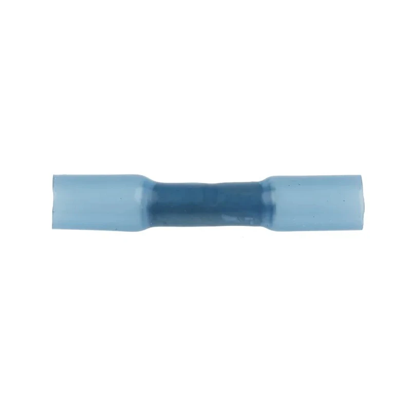 RS PRO Heat Shrink Splice Connector Blue Insulated 14 AWG Nylon Copper Contact Crimp 36mm 178-7185