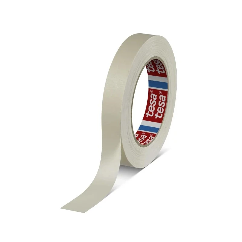Tesa Masking Tape Crepe Paper Backing Natural Rubber Adhesive 19mm x 50m 0.14mm Thickness 04316-00006-03