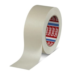 Tesa Beige Masking Tape Crepe Paper Backing Natural Rubber Adhesive 50mm x 50m 0.14mm Thickness 04316-00016-03