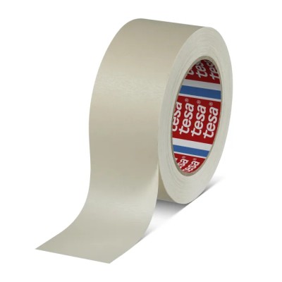 Tesa Beige Masking Tape Crepe Paper Backing Natural Rubber Adhesive 50mm x 50m 0.14mm Thickness 04316-00016-03