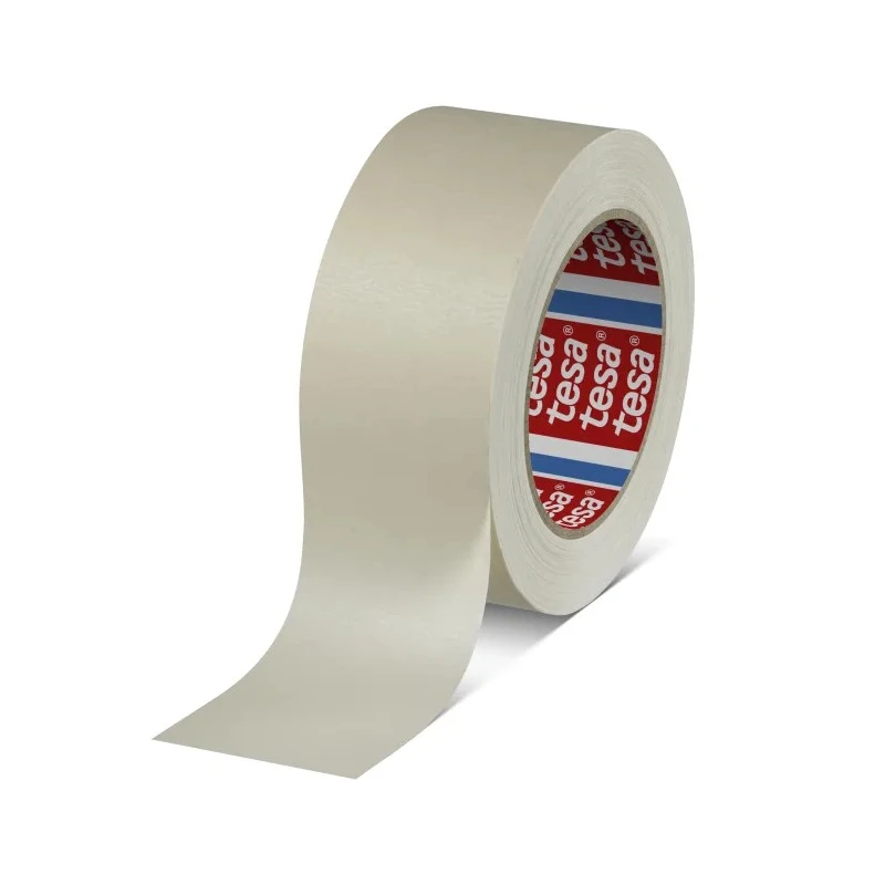 Tesa Beige Masking Tape Crepe Paper Backing Natural Rubber Adhesive 50mm x 50m 0.14mm Thickness 04316-00016-03