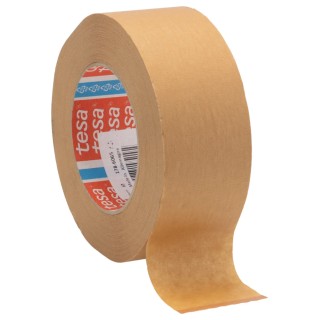 Tesa Masking Tape Crepe Paper Backing Natural Rubber Adhesive 50mm x 50m Brown 04341-00006-00