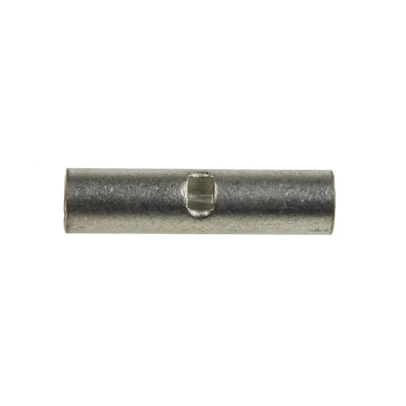 RS PRO Butt Splice Connector Silver Uninsulated Tin Plated Copper Contact 14 AWG 16 mm Length 3.9 mm Diameter 0.8 178-7200