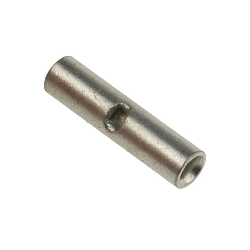 RS PRO Butt Splice Connector Silver Uninsulated Tin Plated Copper Contact 14 AWG 16 mm Length 3.9 mm Diameter 0.8 178-7200