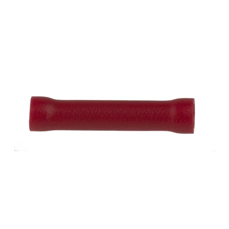 RS PRO Insulated Butt Splice Connector, Tin-Plated Brass, Red, 16 AWG, 24.6mm Length 178-7228
