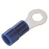 RS PRO Insulated Ring Terminal 4.3 mm Stud Size 16 AWG 14 AWG Wire Size Vinyl Insulation Blue 178-7271